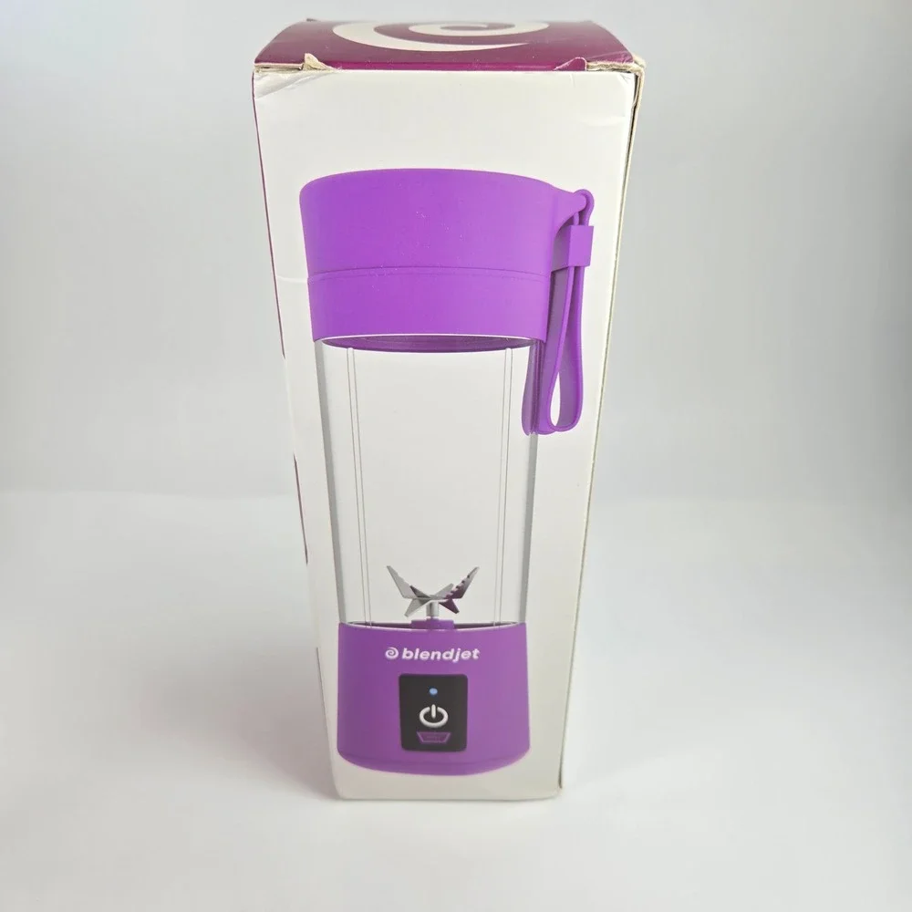 BlendJet One Original Portable Blender Purple USB Rechargeable with Extra Jar